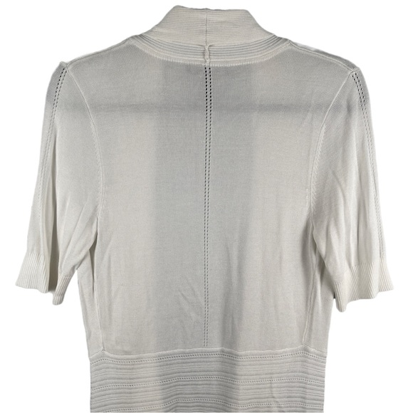 WHITE HOUSE BLACK MARKET DRAPED CARDIGAN | White | Small - Picture 3 of 5